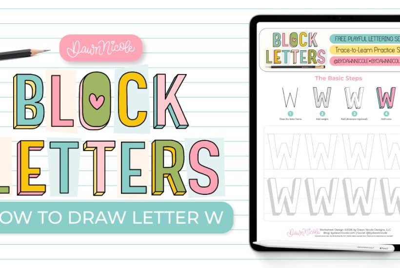 Block Letter W: How to Draw It (+ Free Worksheet). Learn how to draw the block letter W with a step-by-step tutorial.