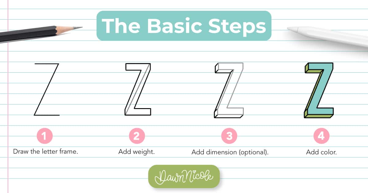 Block Letter Z: How to Draw It (+ Free Worksheet). Learn how to draw the block letter Z with a step-by-step tutorial.