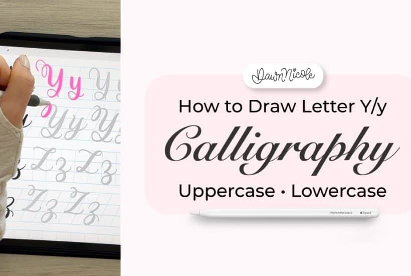 Learn to draw the letter Y in this step-by-step brush calligraphy video tutorial for beginners. Follow along with paper or Procreate!