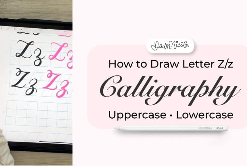 Calligraphy Z: Uppercase & Lowercase (Video Tutorial). Learn to draw the letter Z in this step-by-step brush calligraphy video tutorial for beginners.