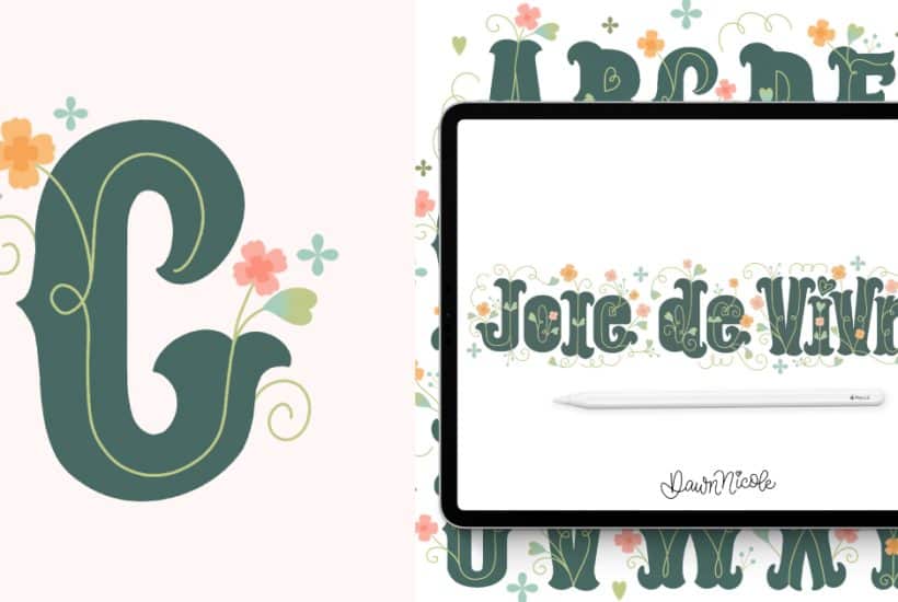 How to Draw Flower Letter C (Free Video + Worksheet)