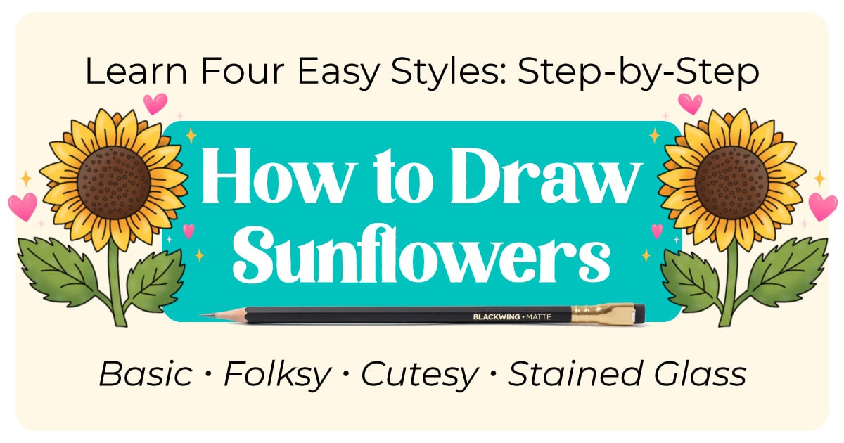 Easy Sunflower Drawing Tutorial (4 Beginner-Friendly Styles)