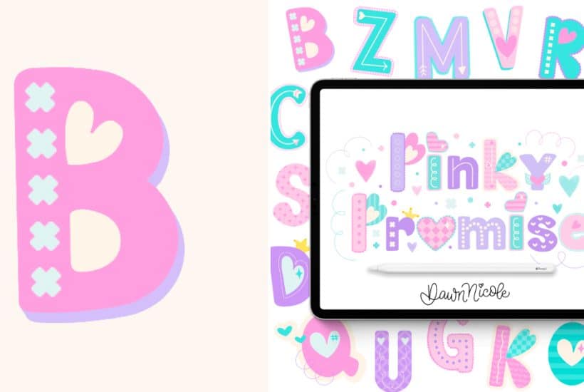 How to Draw Playful Sans Serif B (Video + Practice Sheets)