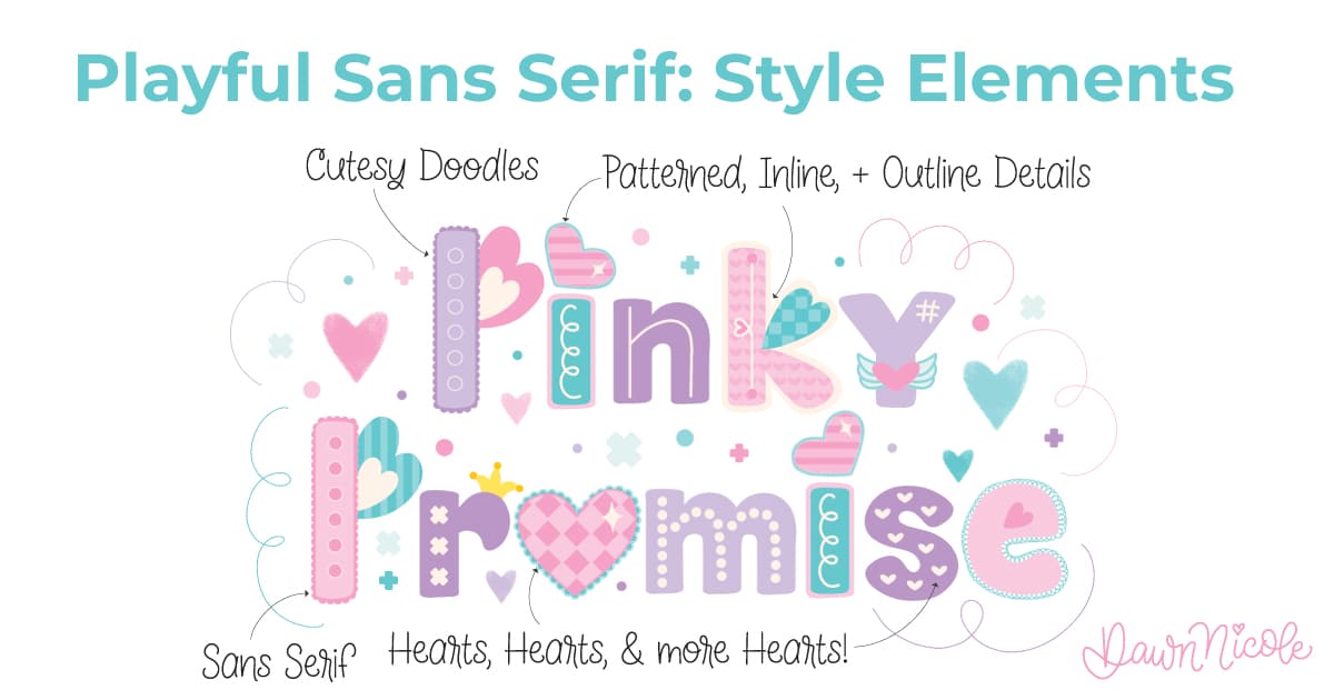 Learn playful sans serif lettering from A–Z. Follow step-by-step video tutorials + grab free practice sheets for every letter of the alphabet.