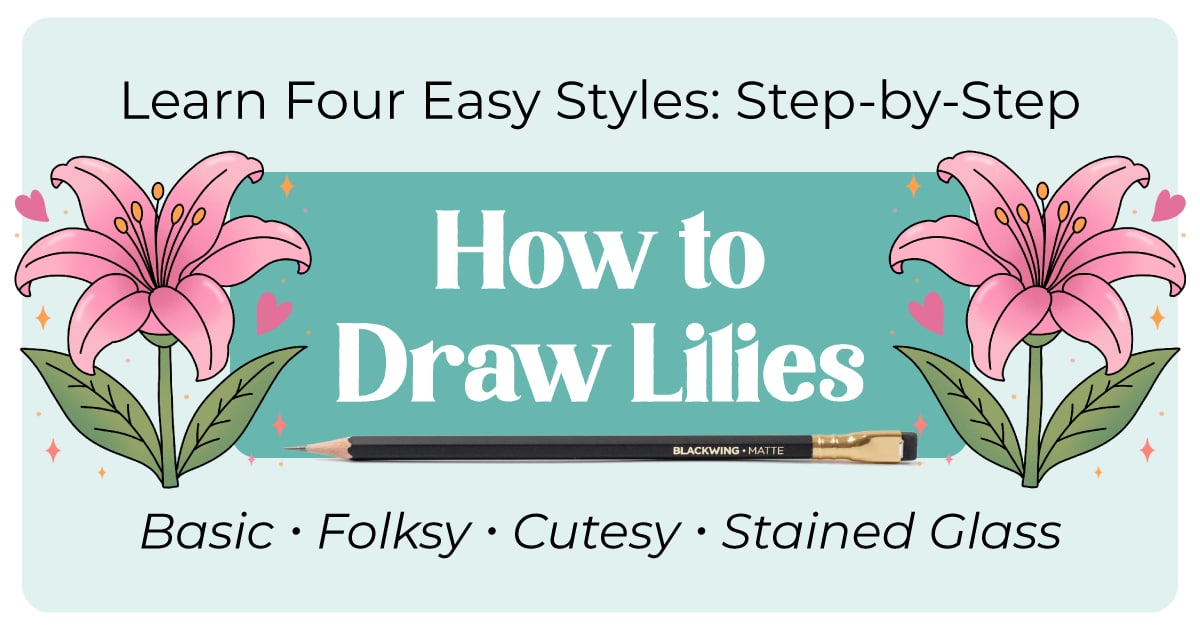 Easy Lily Drawing