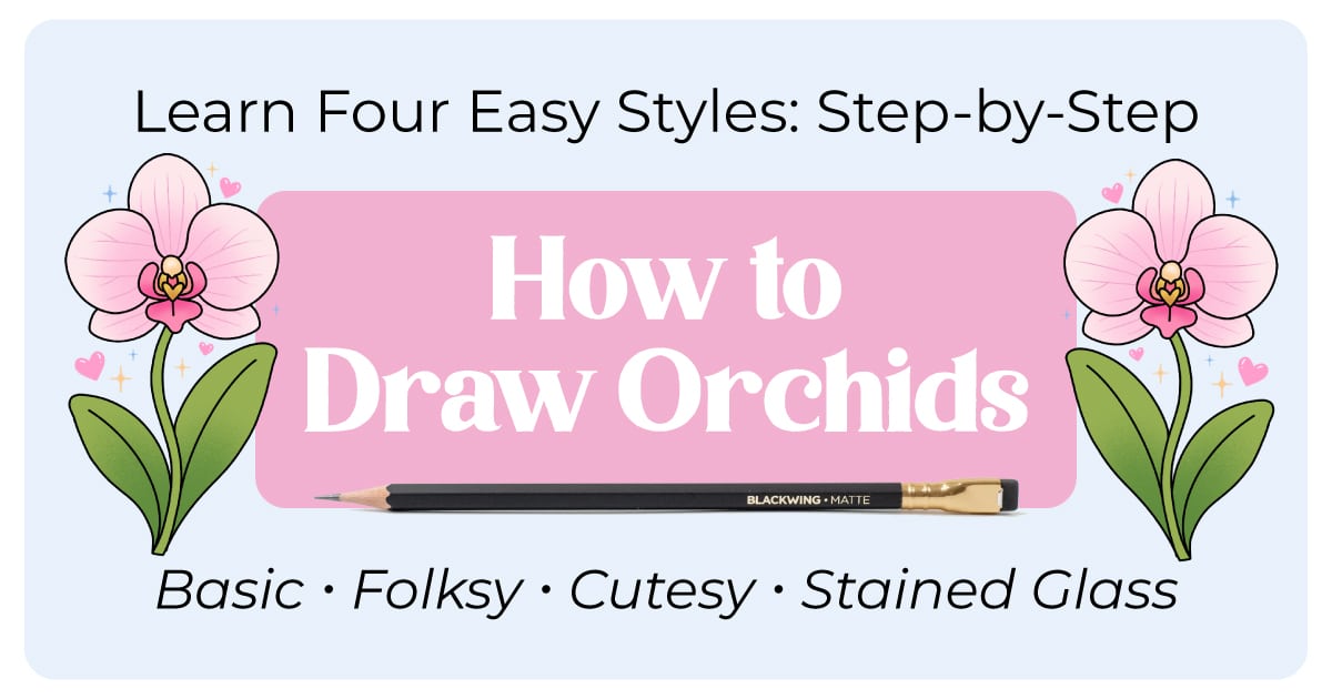 Easy Orchid Drawing Tutorial (4 Beginner-Friendly Styles)