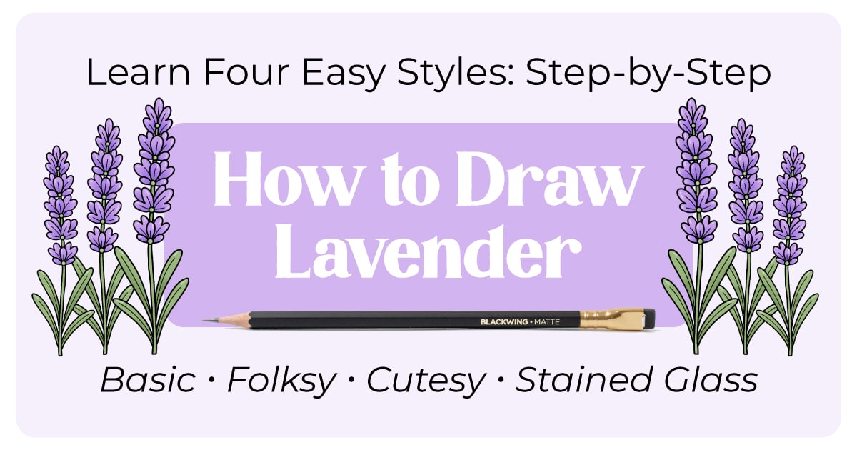 Easy Lavender Drawing Tutorial (4 Beginner-Friendly Styles)